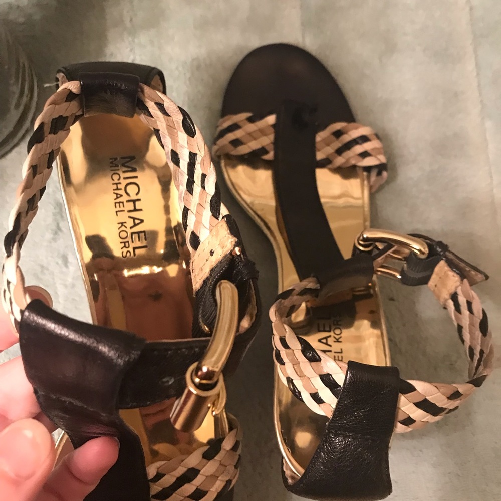 💋Michael Kors braided ankle strap-kitten heel-8💋